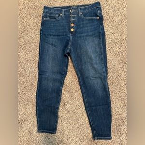 High waisted button up jeans